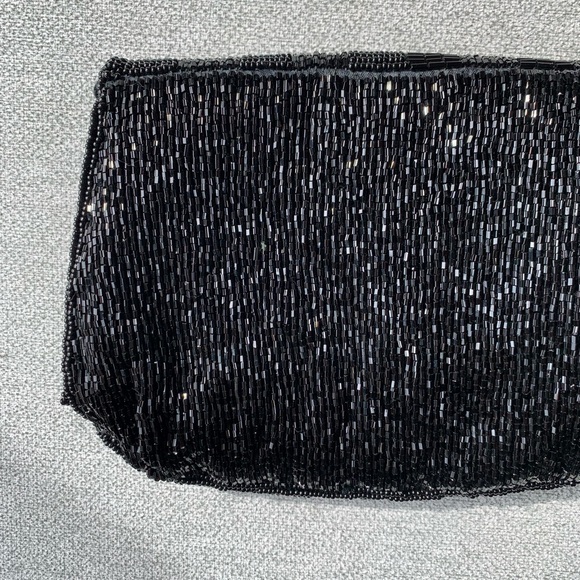Vintage Black Beaded Evening Clutch - Picture 5 of 7